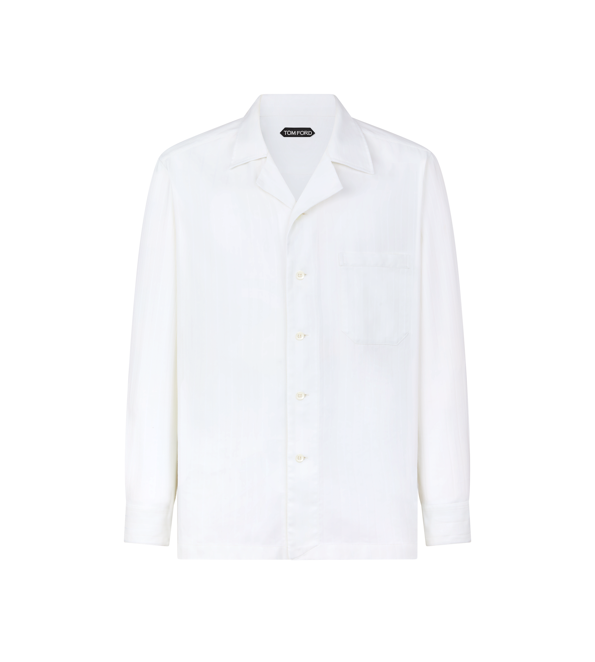 HERRINGBONE STRIPE PAJAMA OVERSHIRT