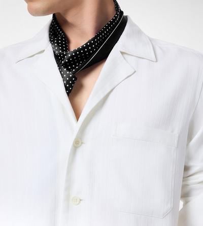 HERRINGBONE STRIPE PAJAMA OVERSHIRT image number 1