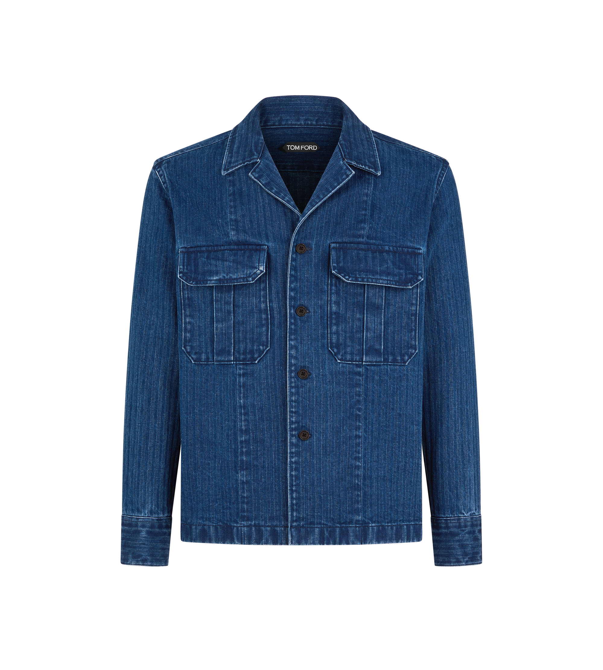 DENIM HERRINGBONE OVERSHIRT