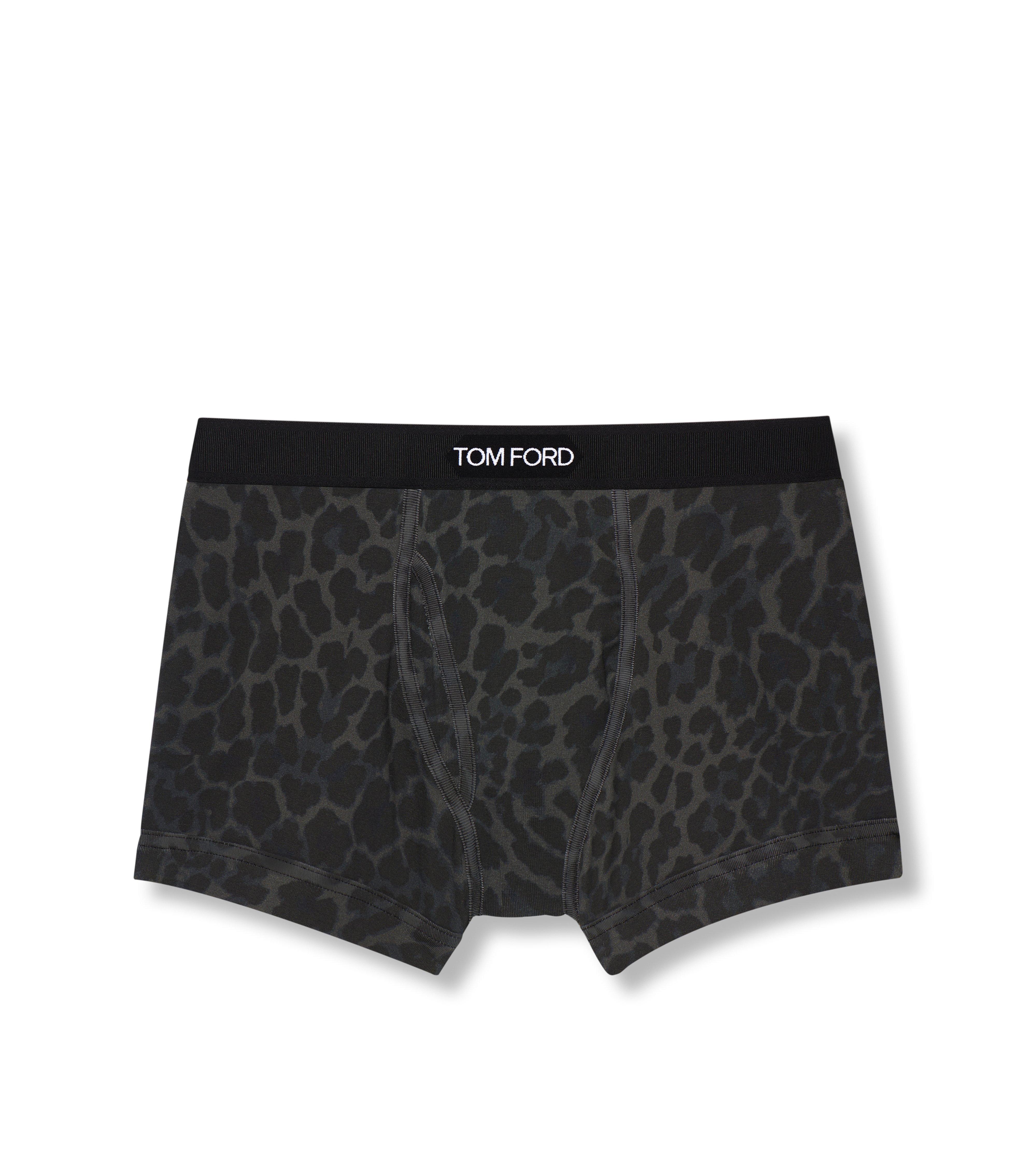 REFLECTIVE LEOPARD COTTON BOXER BRIEFS