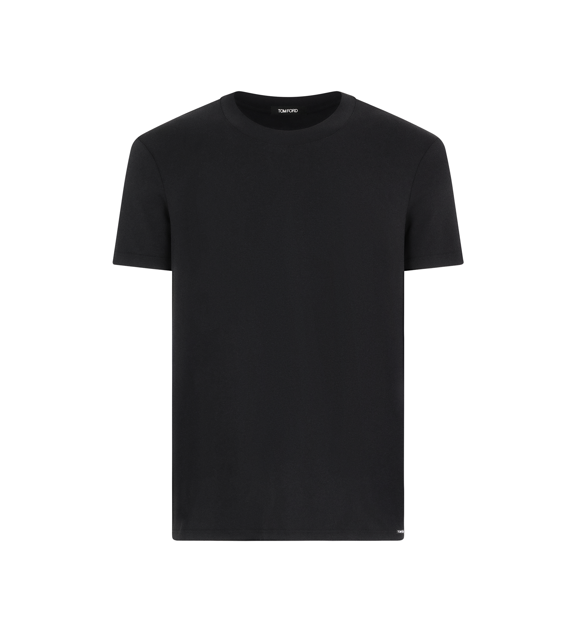 T-SHIRT &Agrave; COL RAS-DU-COU EN COTON ET MODAL