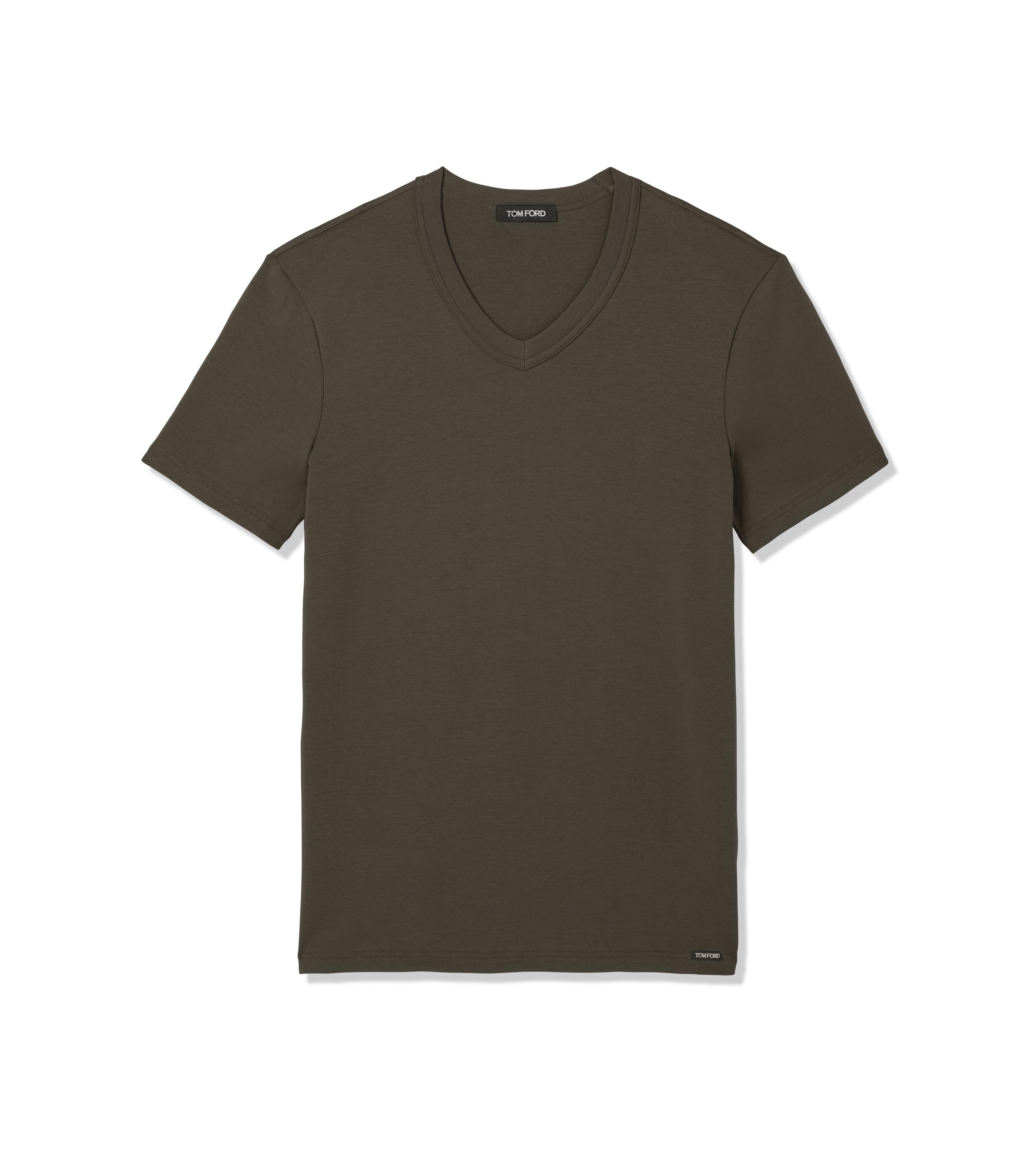 COTTON V-NECK T-SHIRT