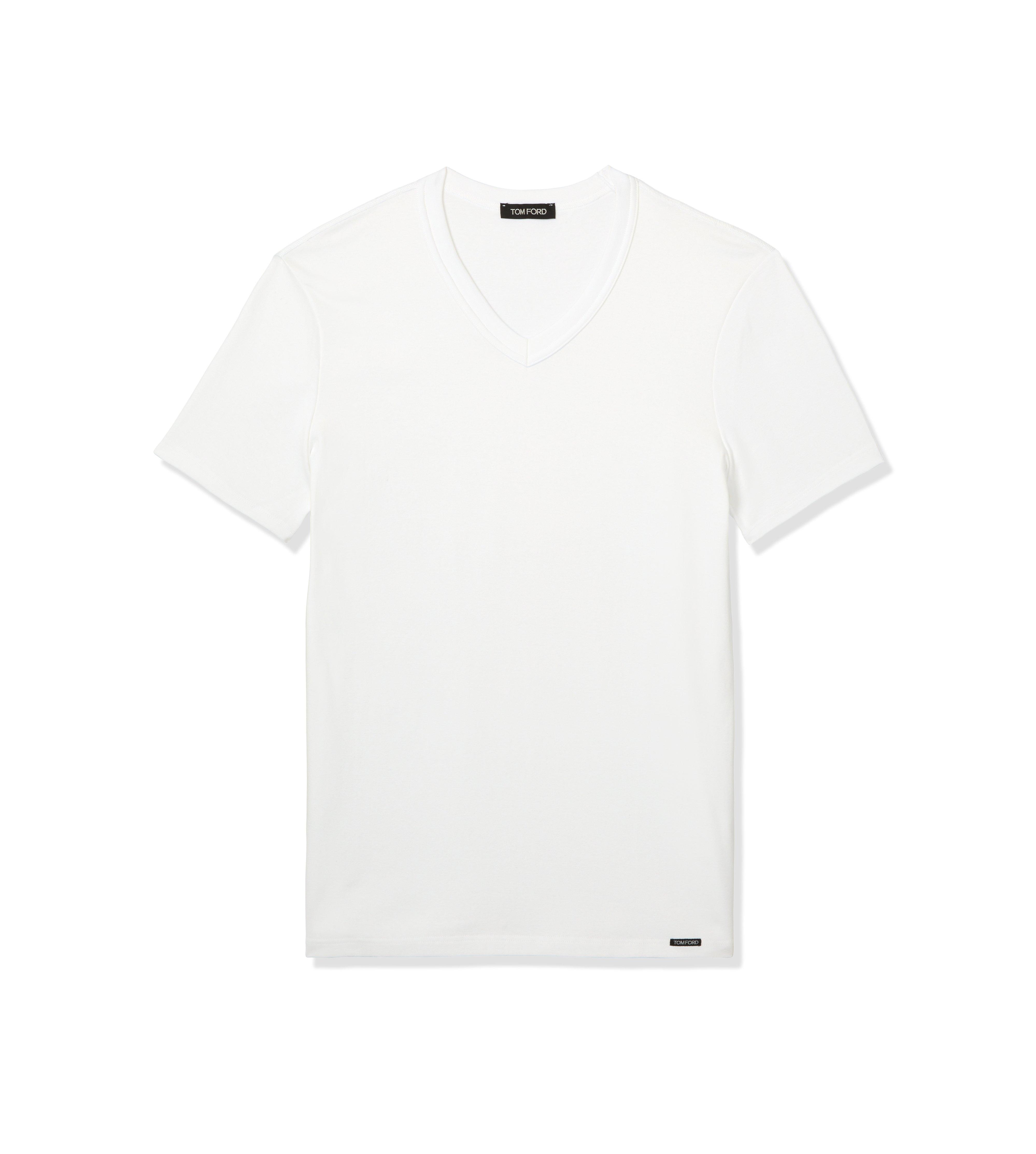 COTTON V-NECK T-SHIRT