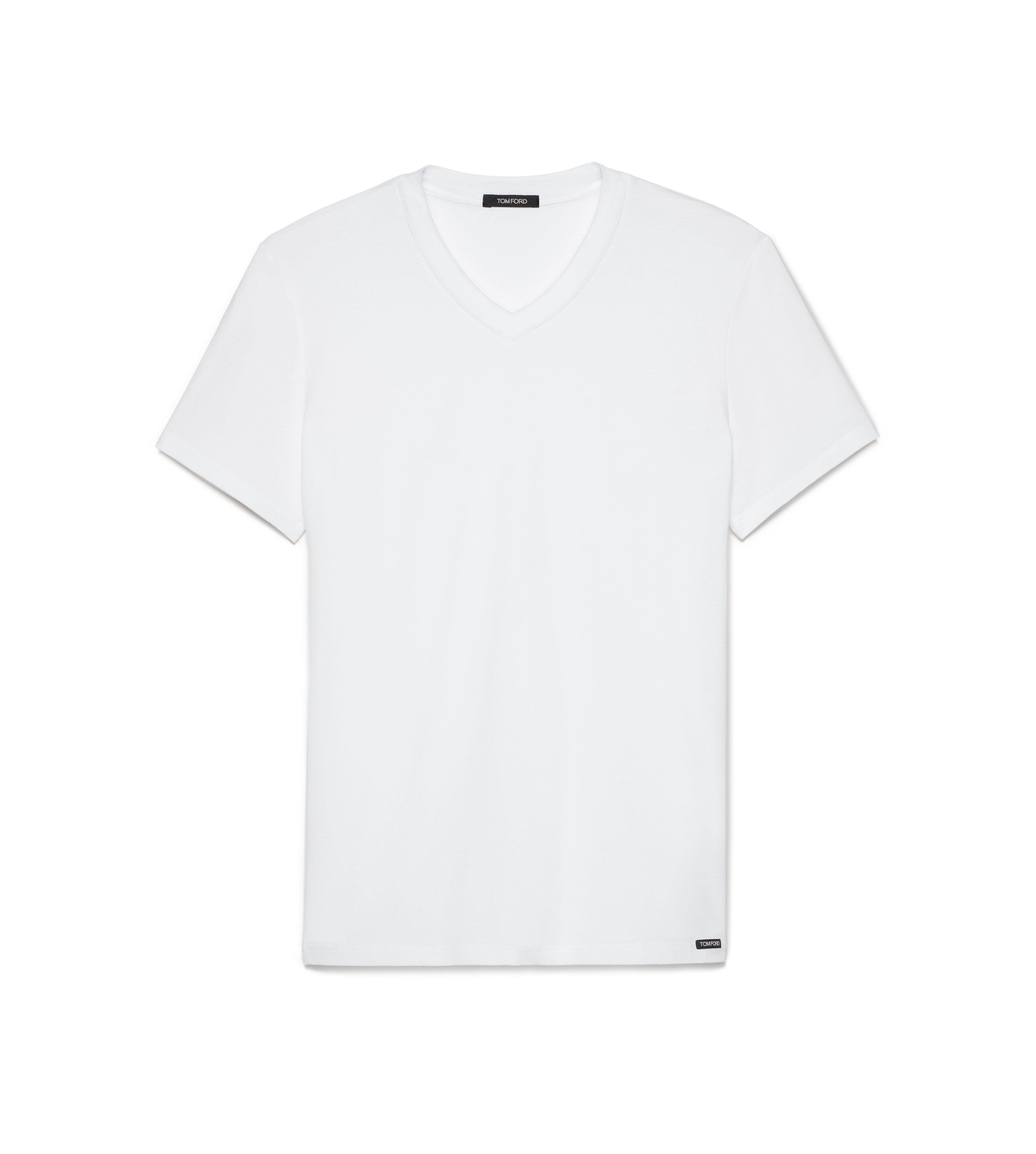 T-SHIRT &Agrave; COL V EN COTON