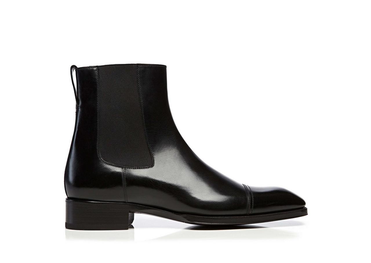 BURNISHED LEATHER GIANNI ANKLE BOOT