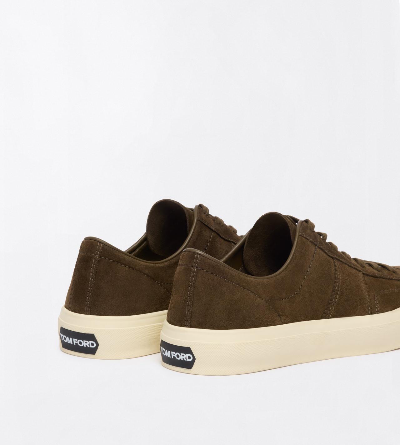 TOM FORD LEATHER KHAKI + CREAM SNEAKER CAMBRIDGE EN DAIM