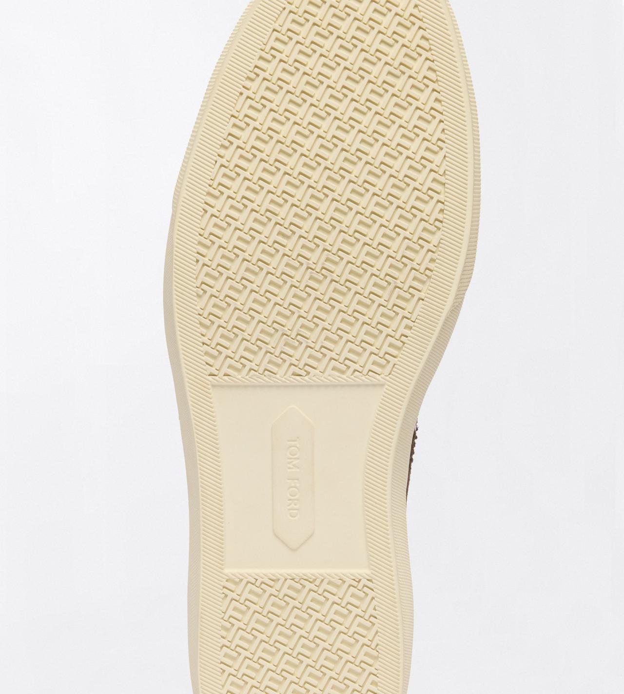 TOM FORD LEATHER KHAKI + CREAM SNEAKER CAMBRIDGE EN DAIM