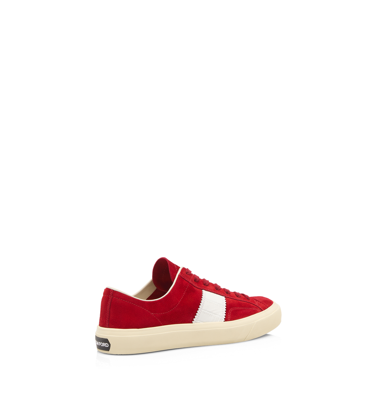 SUEDE AND PRINTED ALLIGATOR CAMBRIDGE SNEAKER image number 2