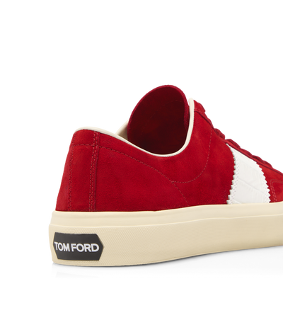 SUEDE AND PRINTED ALLIGATOR CAMBRIDGE SNEAKER image number 4