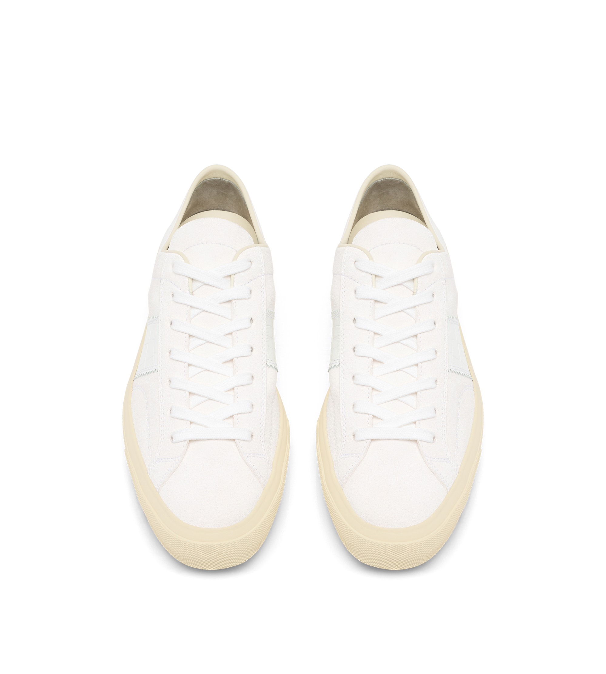 SUEDE AND PRINTED ALLIGATOR CAMBRIDGE SNEAKER