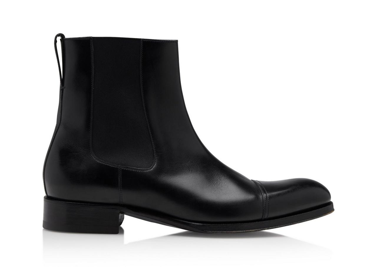 BURNISHED LEATHER EDGAR CHELSEA BOOT