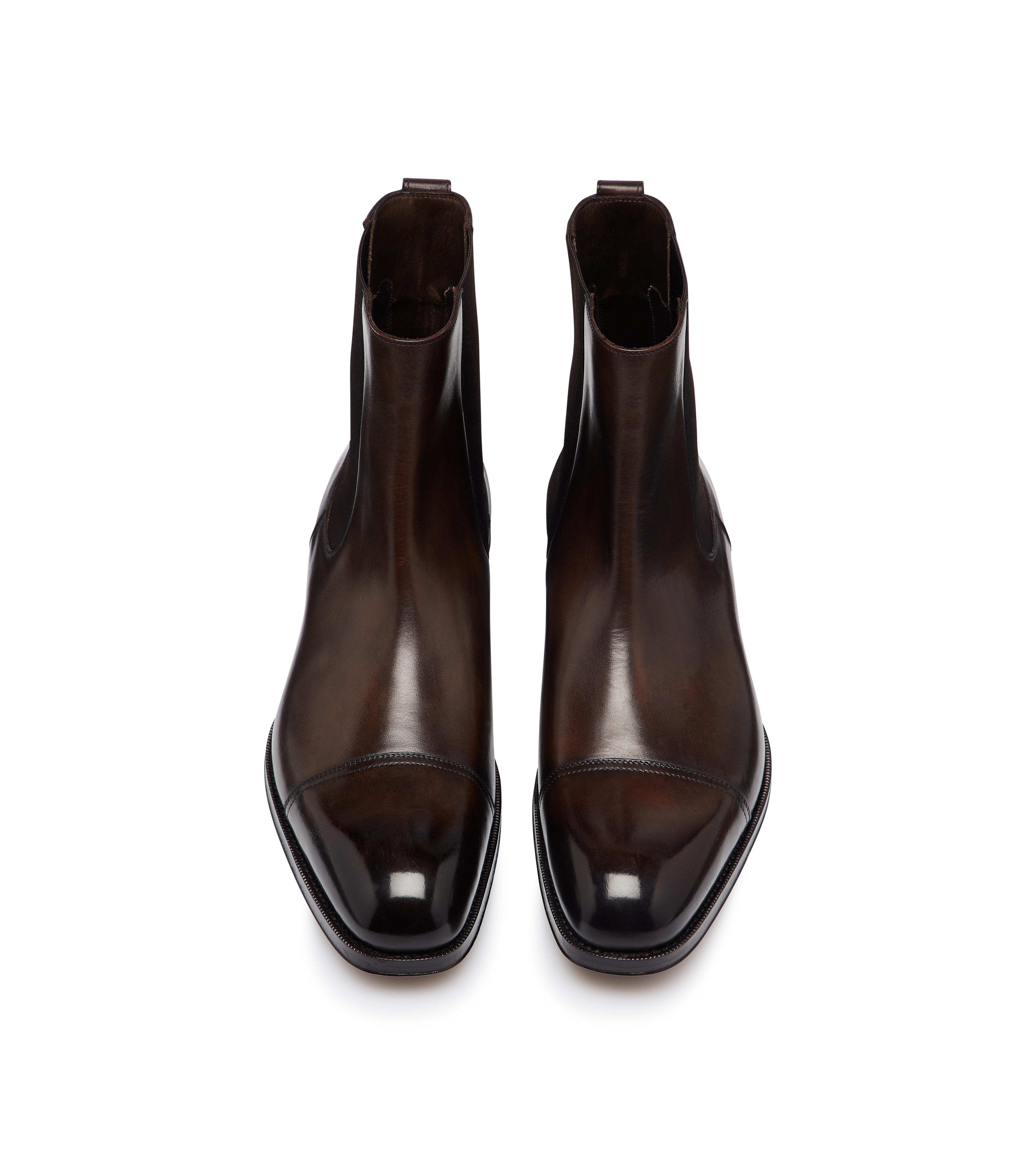 BOTTINE CHELSEA EDGAR EN CUIR BRUNI