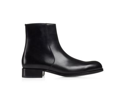 BURNISHED LEATHER EDGAR ZIP BOOT