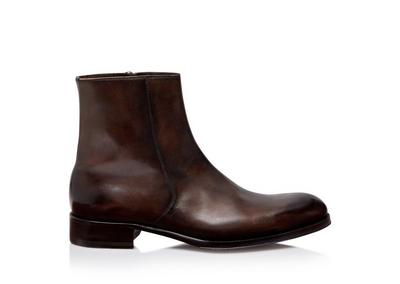 BURNISHED LEATHER EDGAR ZIP BOOT image number 0