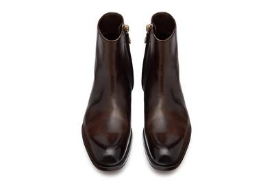 BURNISHED LEATHER EDGAR ZIP BOOT image number 1