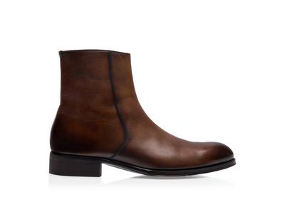BURNISHED LEATHER EDGAR ZIP BOOT image number 0