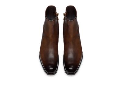 BURNISHED LEATHER EDGAR ZIP BOOT image number 1