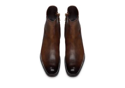 BURNISHED LEATHER EDGAR ZIP BOOT image number 1