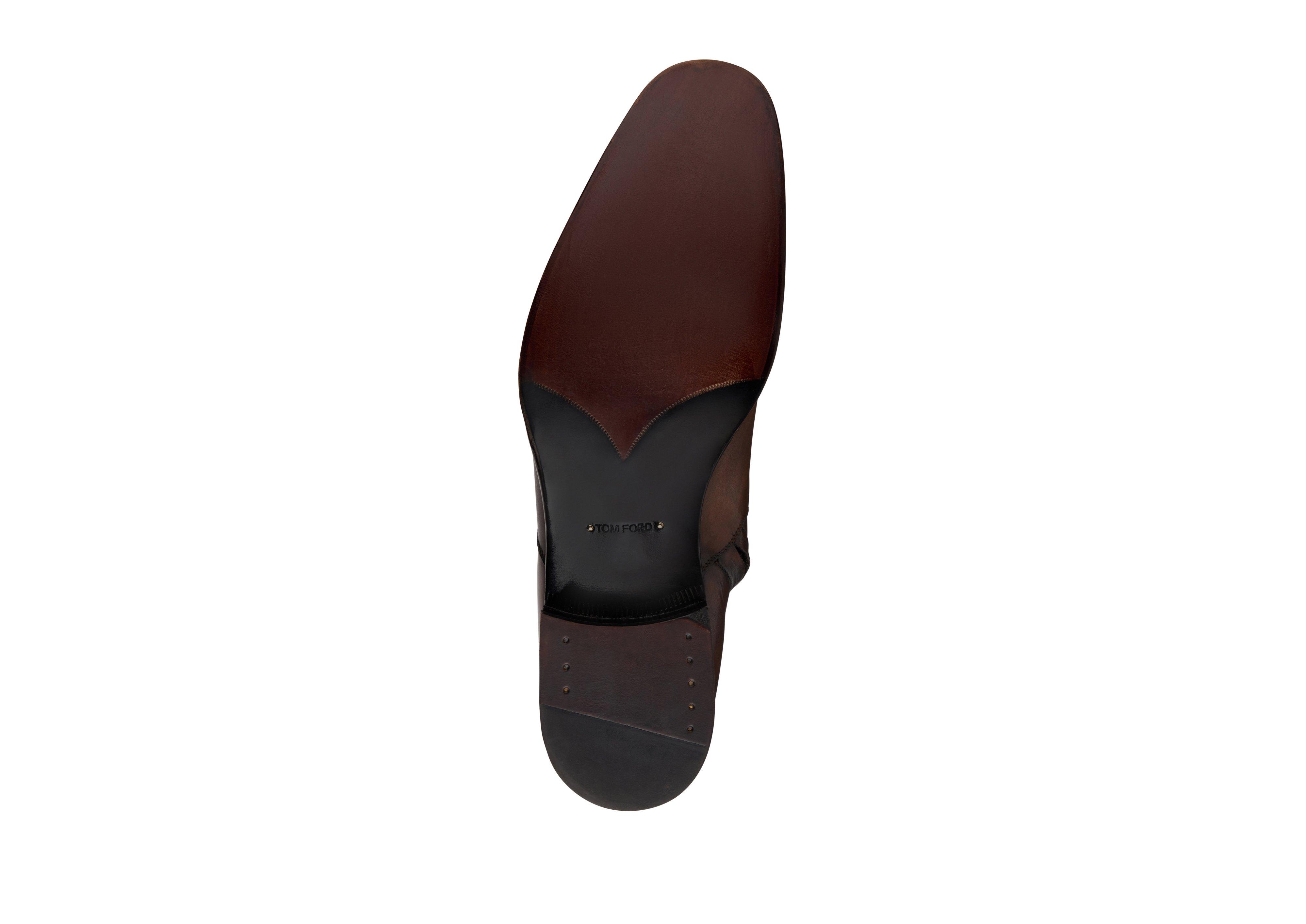 BURNISHED LEATHER EDGAR ZIP BOOT | Tom Ford Fashion