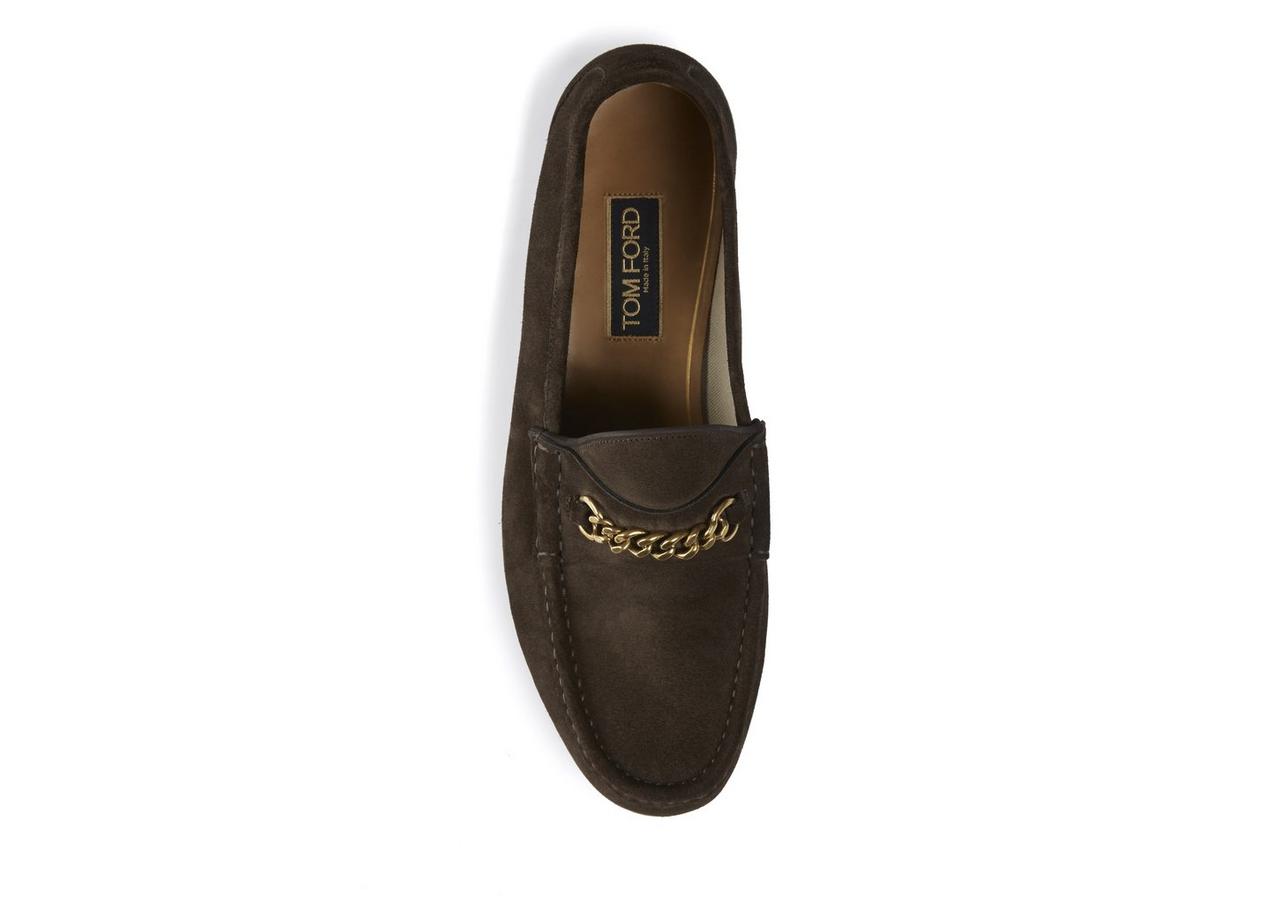 SUEDE YORK CHAIN LOAFERS image number 1