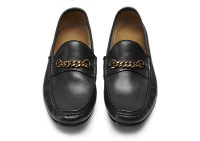 LEATHER YORK CHAIN LOAFERS image number 2