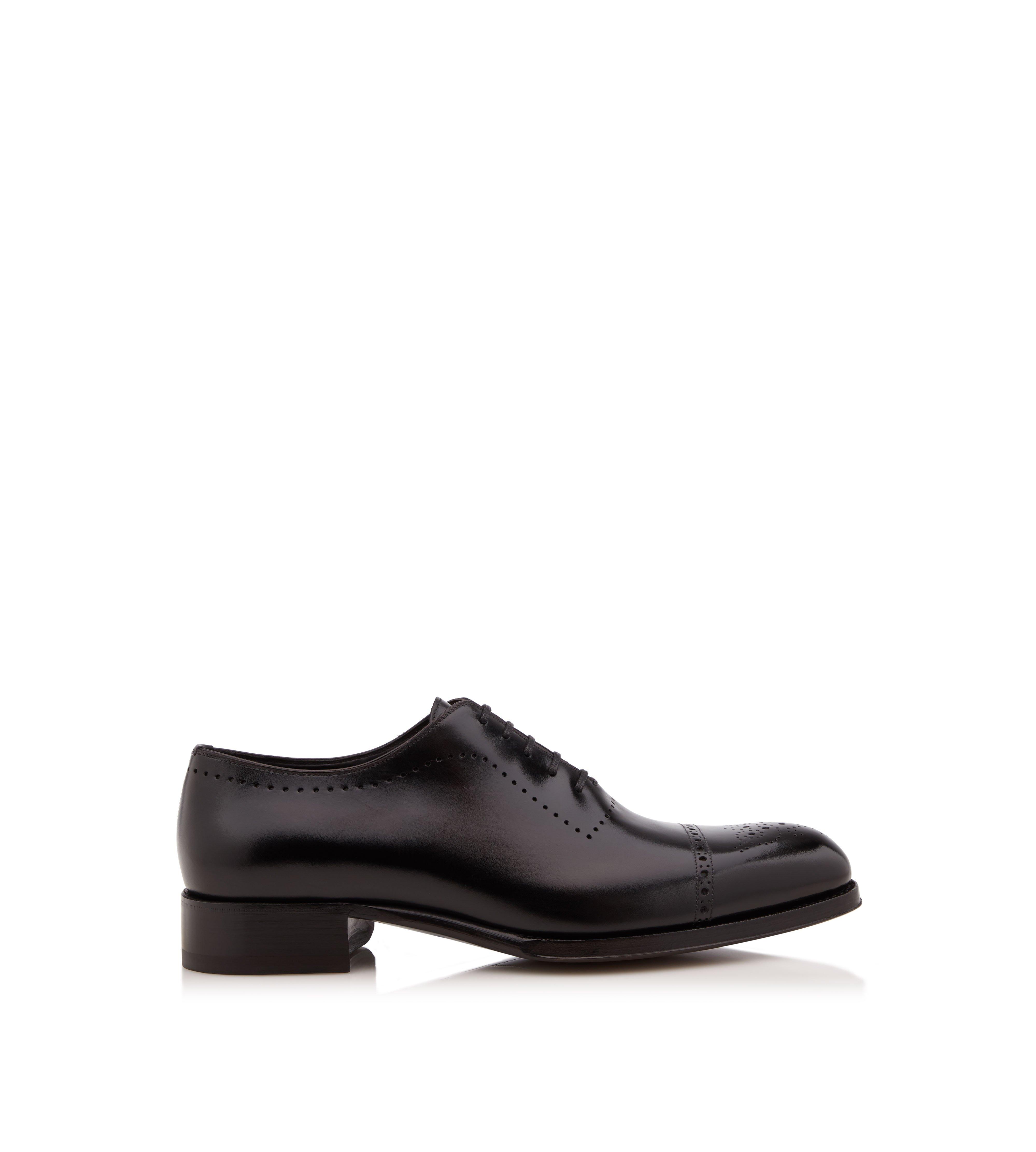BURNISHED LEATHER EDGAR BROGUE LACE UP