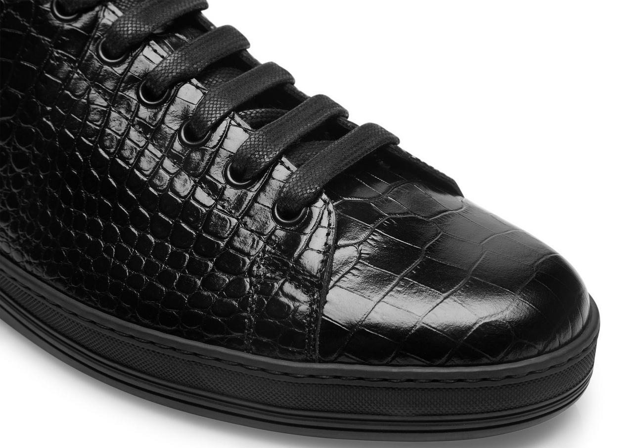 Crocodile hot sale leather sneakers