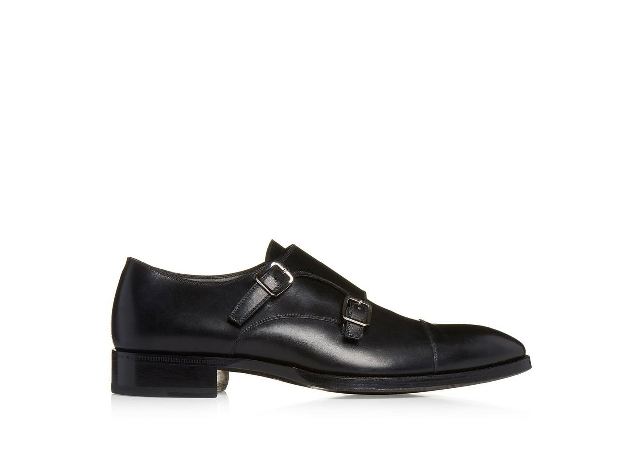 BURNISHED LEATHER ELKAN MONK STRAP image number 0