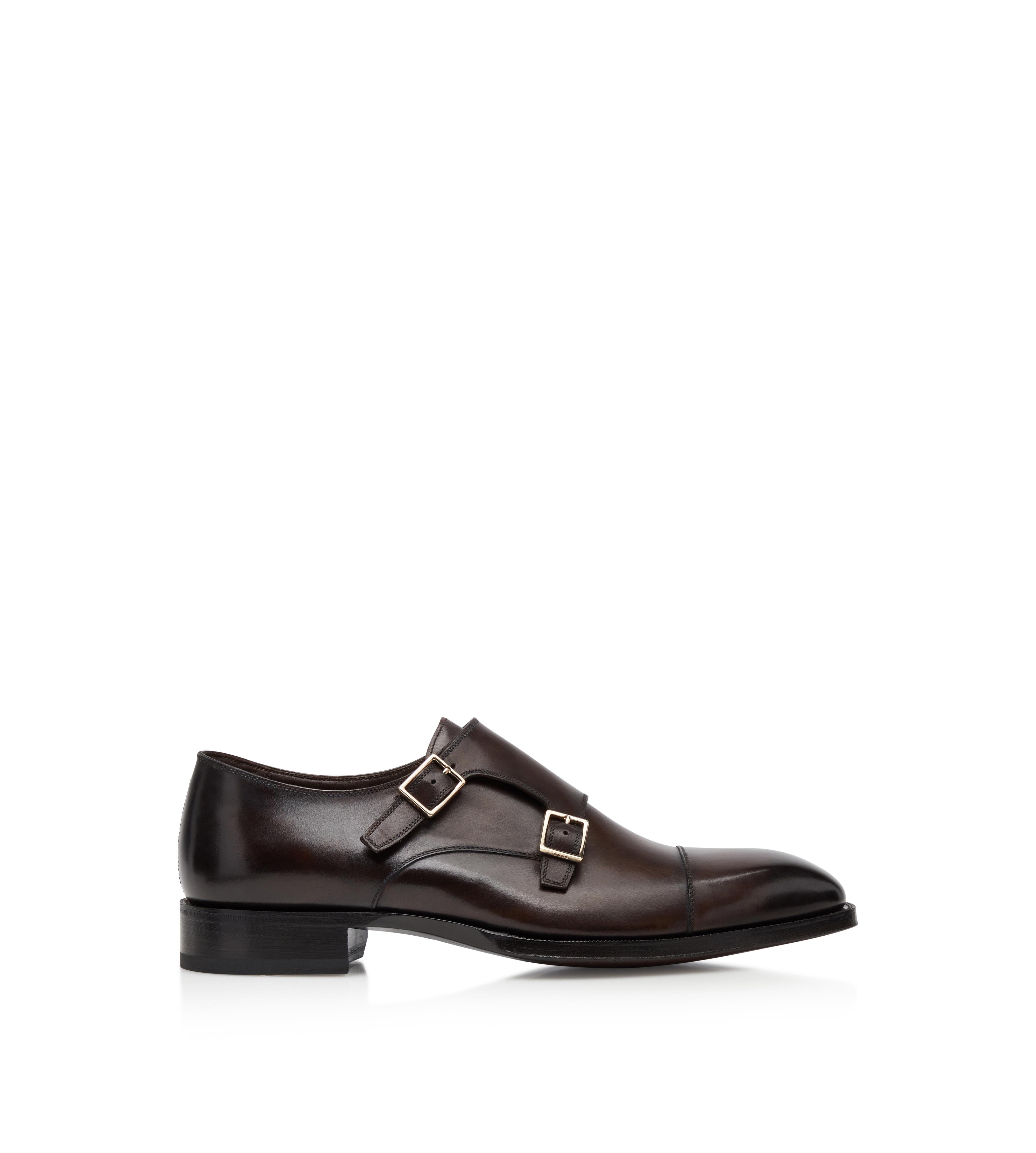 BURNISHED LEATHER ELKAN MONK STRAP