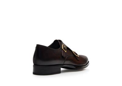 BURNISHED LEATHER ELKAN MONK STRAP image number 2