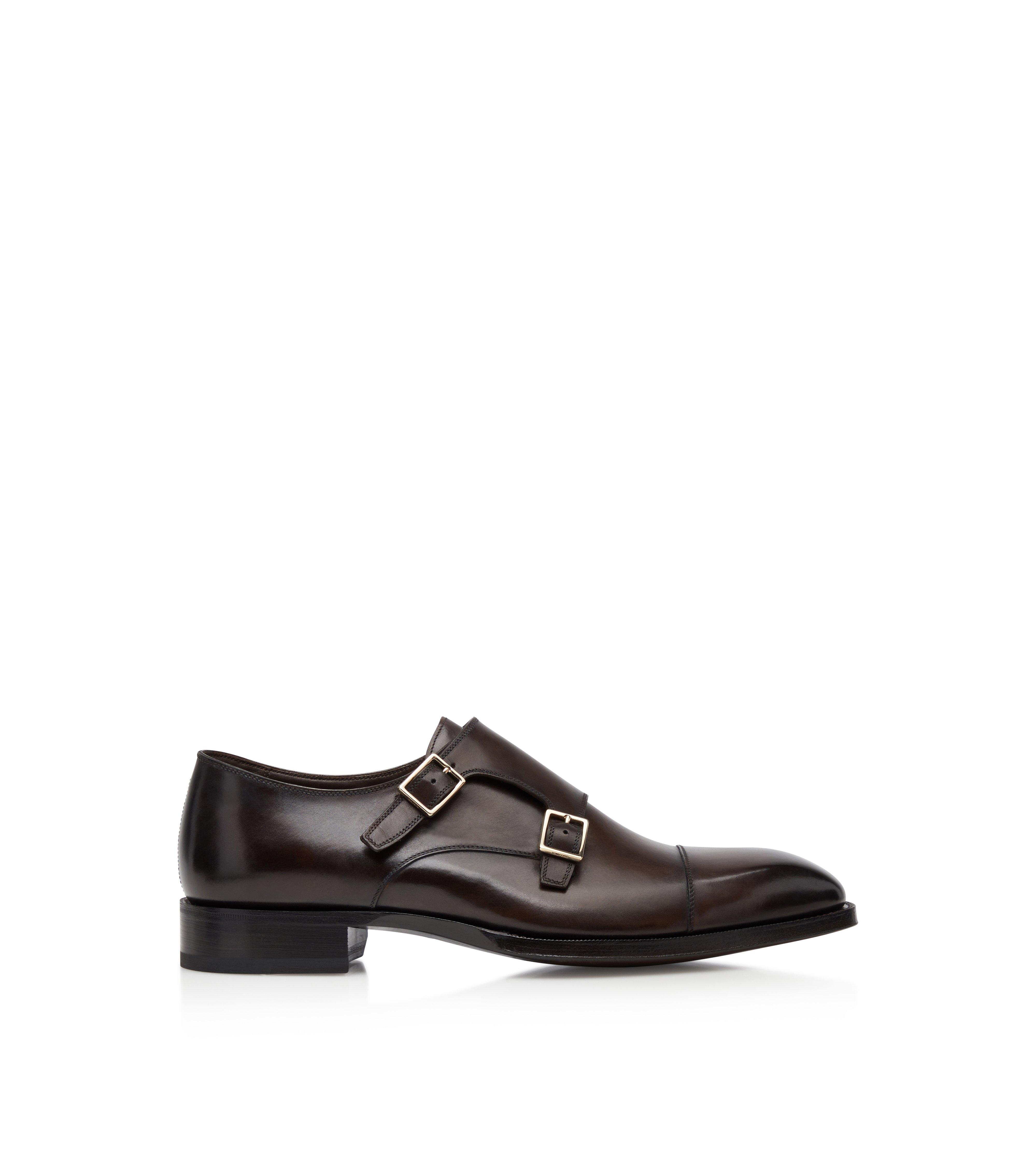 BURNISHED LEATHER ELKAN MONK STRAP