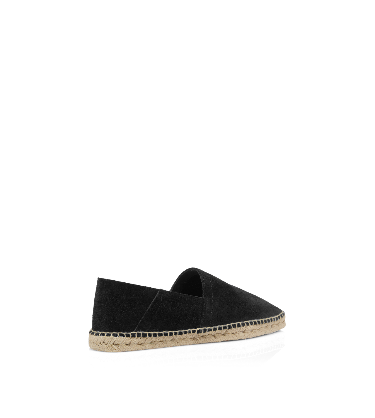 TOM FORD  BLACK AND ECRU PERFORATED SUEDE BARNES ESPADRILLE