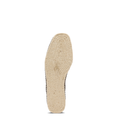 TOM FORD  ANTHRACITE + ECRU' PERFORATED SUEDE BARNES ESPADRILLE