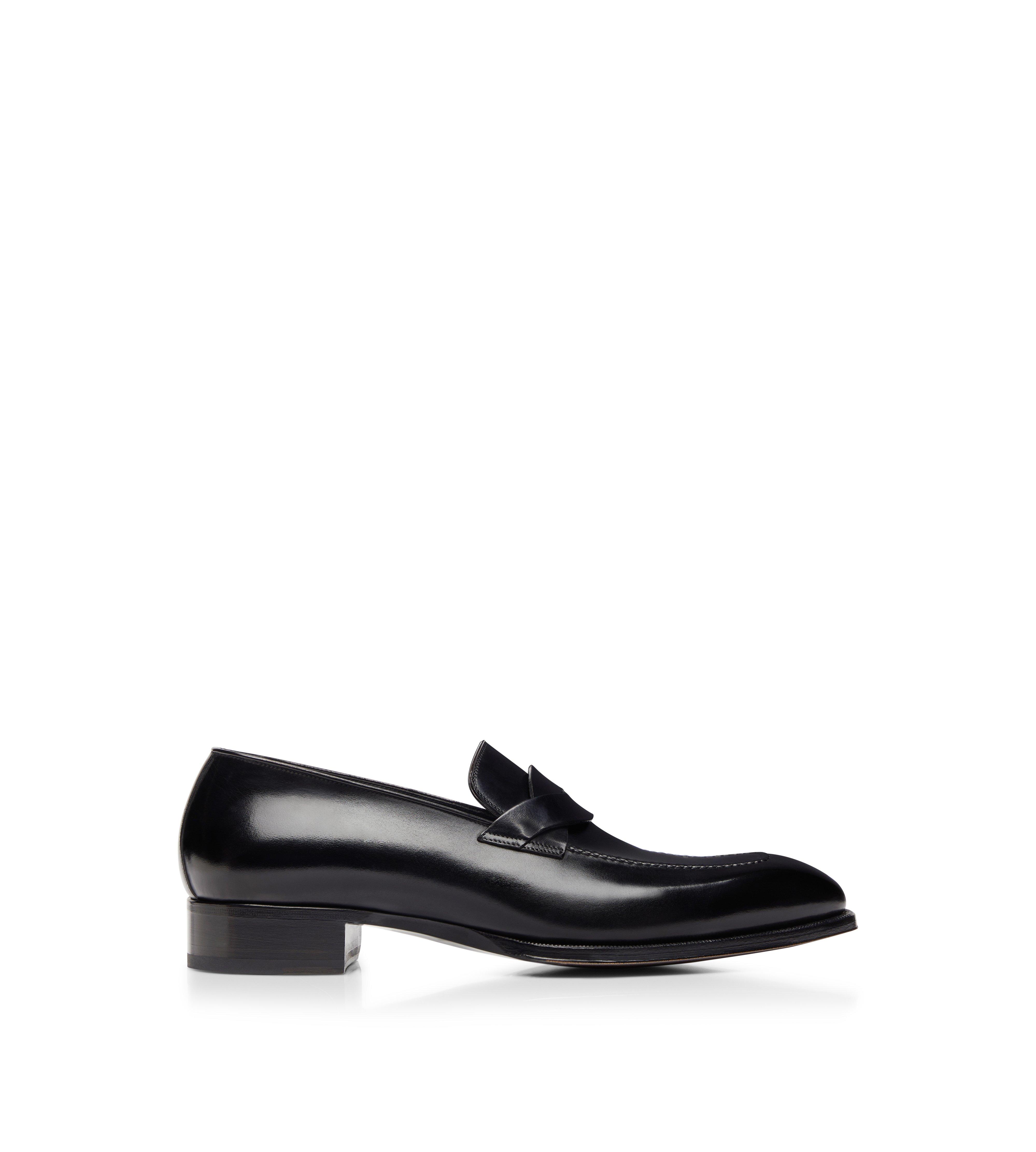 Mens patent leather on sale loafers with bow