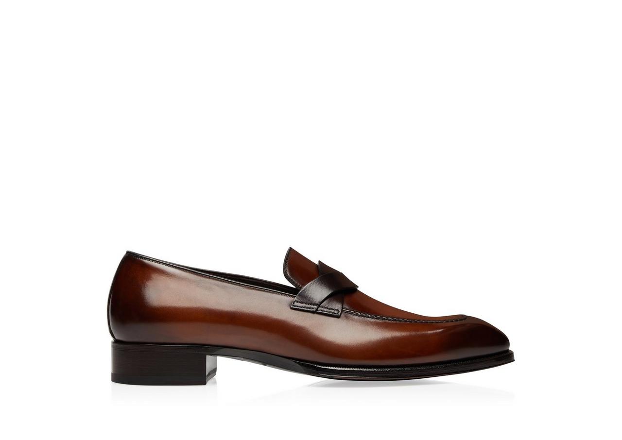 BURNISHED LEATHER ELKAN TWISTED BAND LOAFER image number 0