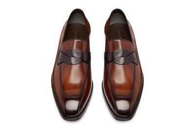 BURNISHED LEATHER ELKAN TWISTED BAND LOAFER image number 1