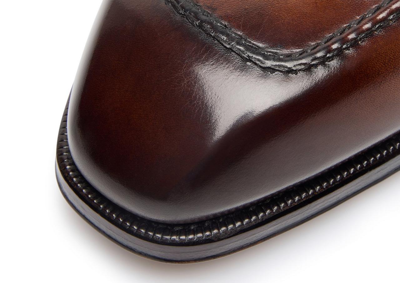 BURNISHED LEATHER ELKAN TWISTED BAND LOAFER image number 3