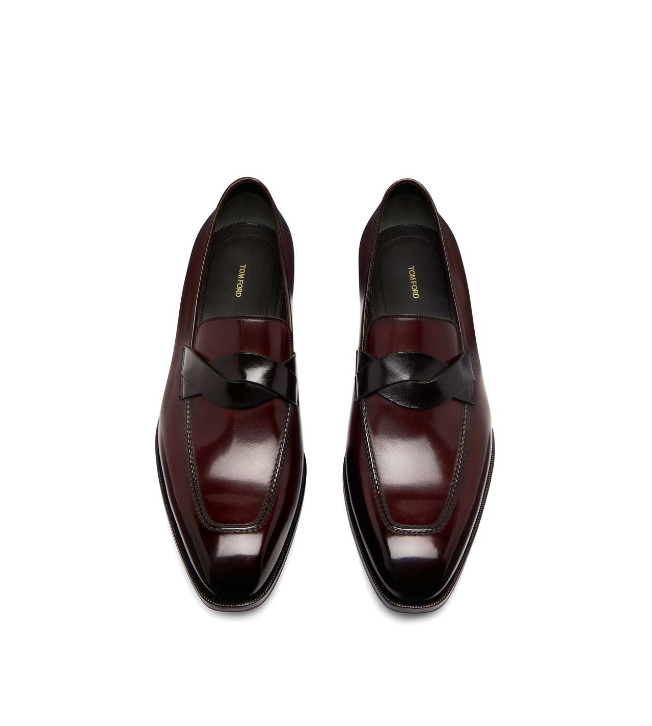 BURNISHED LEATHER ELKAN TWISTED BAND LOAFER image number 1