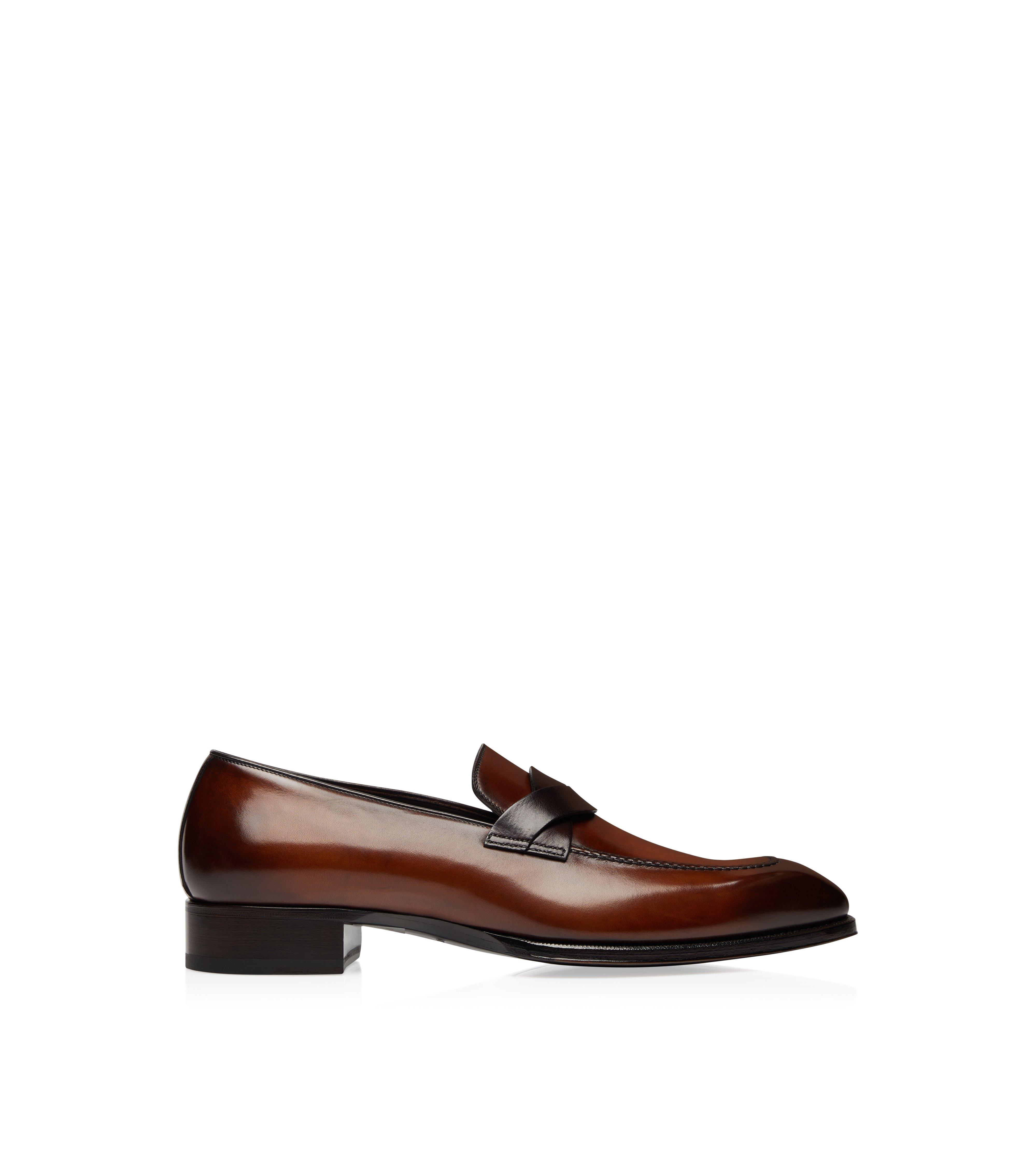 BURNISHED LEATHER ELKAN TWISTED BAND LOAFER