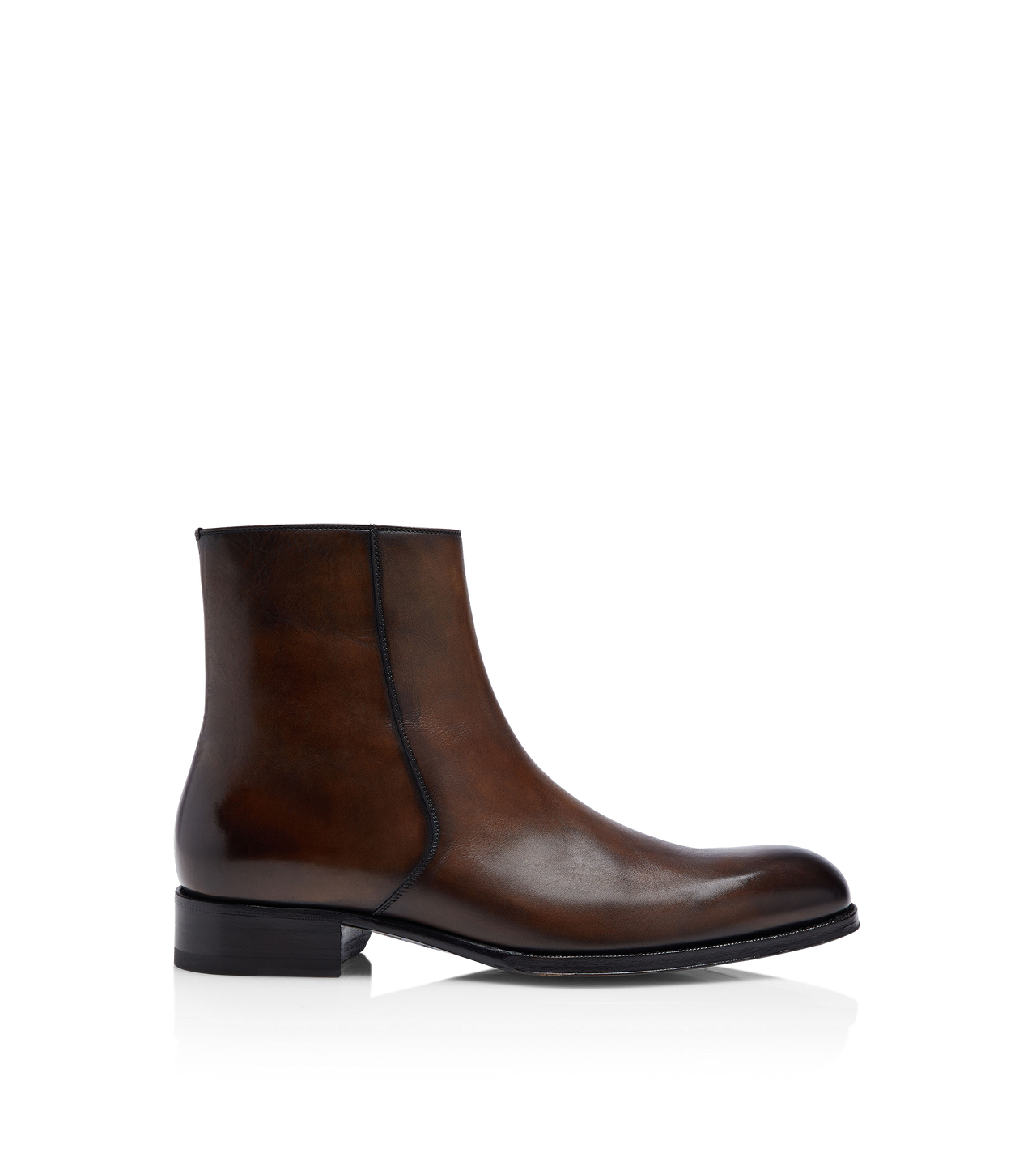 BURNISHED LEATHER ELKAN ZIP BOOT image number 0