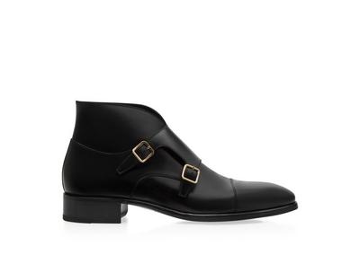 BURNISHED LEATHER ELKAN MONK STRAP BOOT image number 0