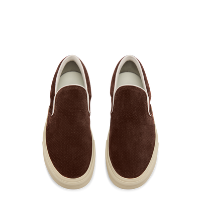 PERFORATED SUEDE JUDE SLIP ON SNEAKER image number 1