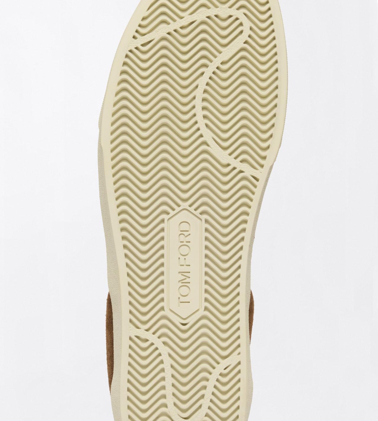 TOM FORD LEATHER WHISKY + CREAM SUEDE JUDE SLIP ON SNEAKER
