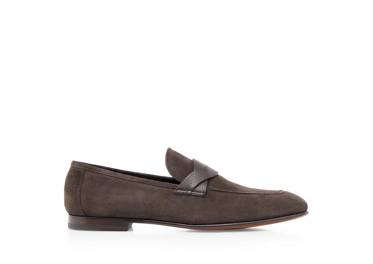 SUEDE SEAN TWISTED BAND LOAFER