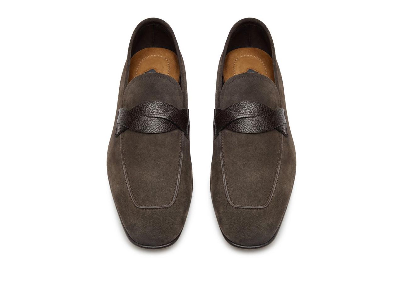 SUEDE SEAN TWISTED BAND LOAFER image number 1