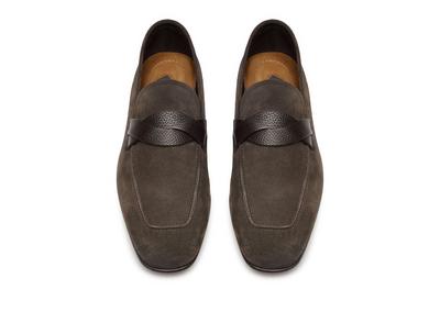 SUEDE SEAN TWISTED BAND LOAFER image number 1