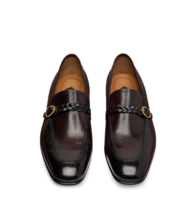 BURNISHED LEATHER MARTIN LOAFER image number 1