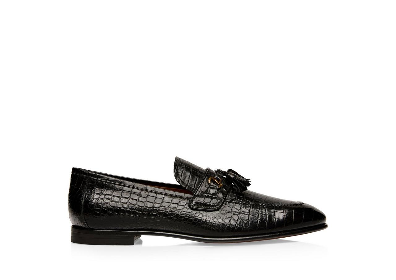 PRINTED ALLIGATOR SEAN TASSEL LOAFER