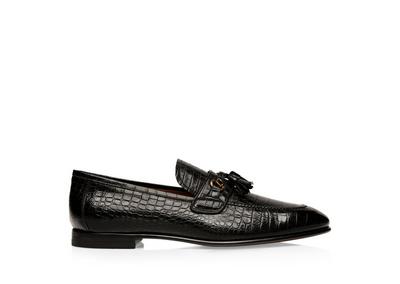 PRINTED ALLIGATOR SEAN TASSEL LOAFER image number 0