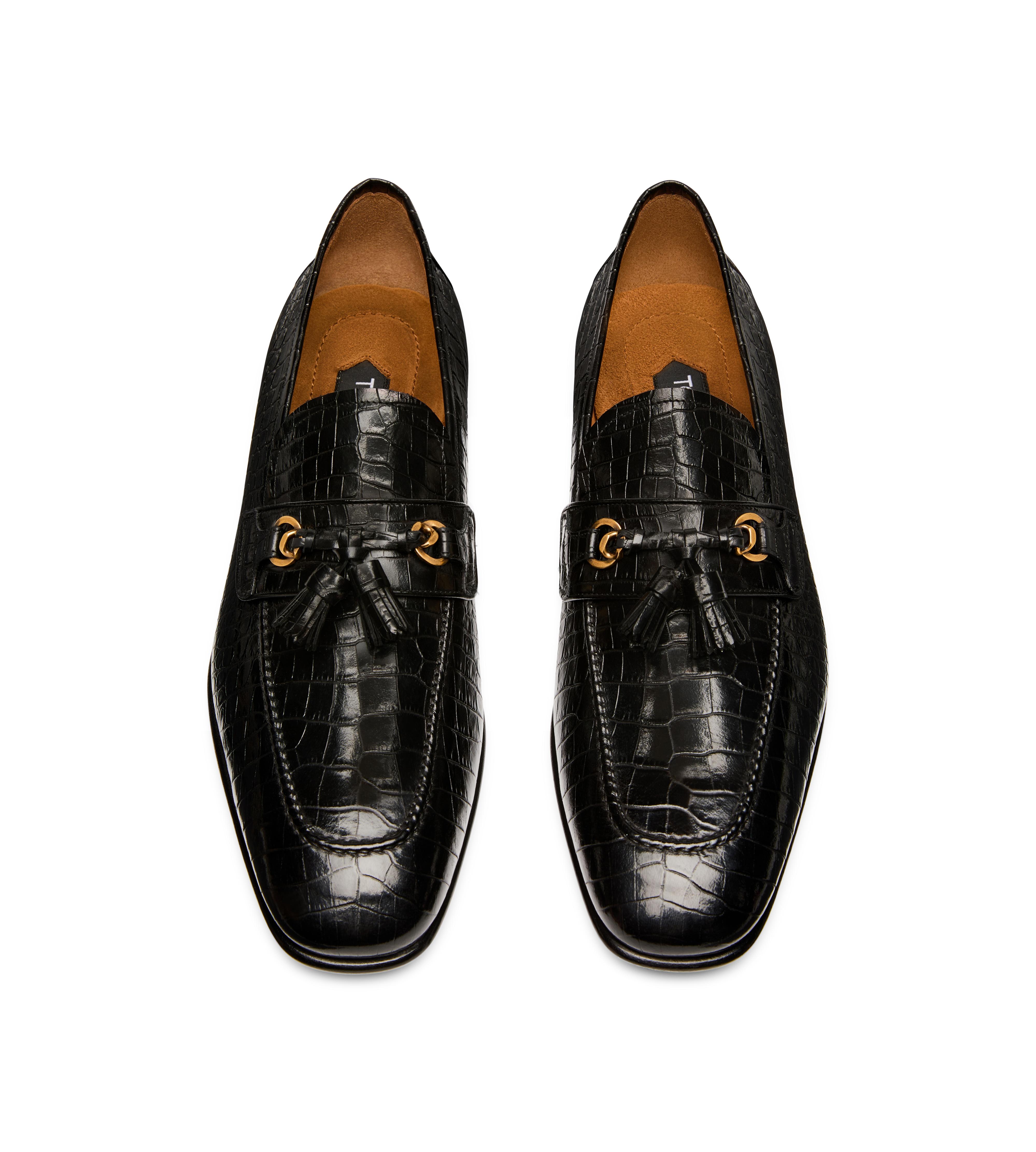 Mens alligator skin on sale loafers